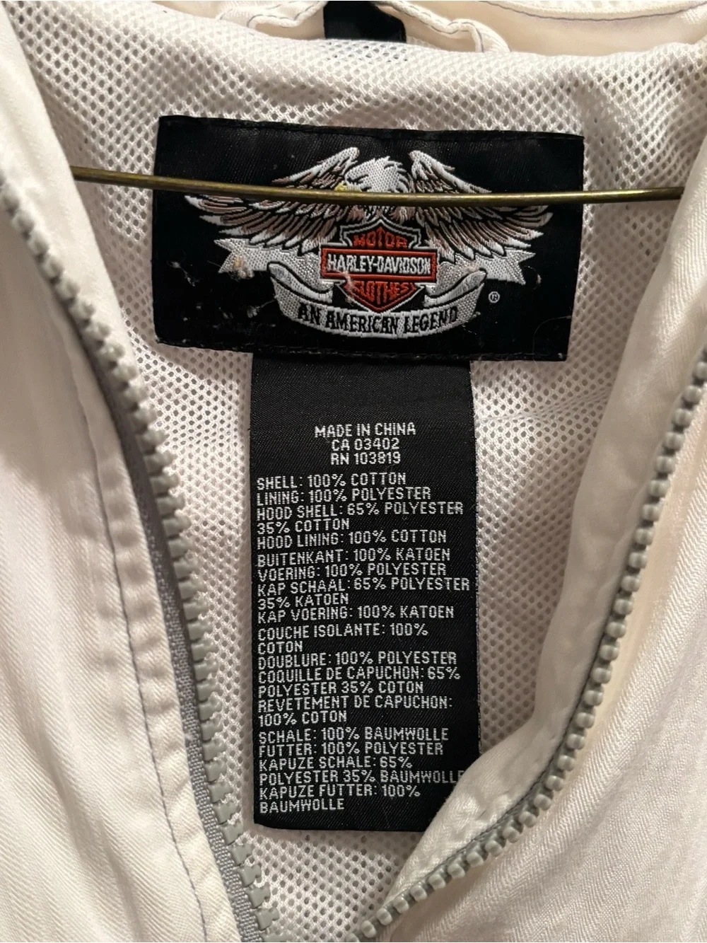 Harley Davidson Jacket Womens S Logo Hooded